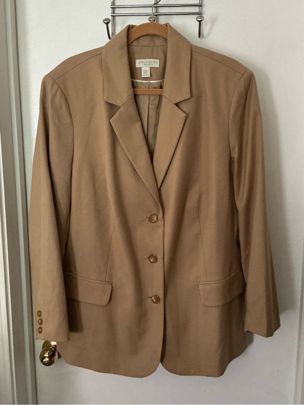 Appleseed's Tan 100%Wool Blazer Jacket